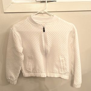 Zelle girls white cropped jacket